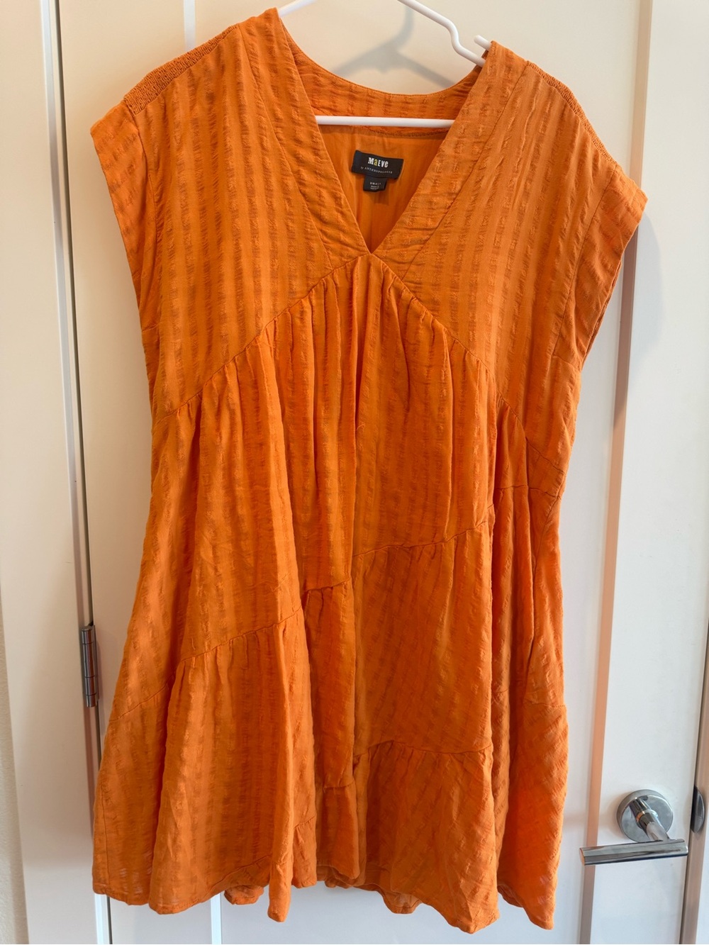 Anthropologie Maeve Orange Dress - Picture 2 of 4